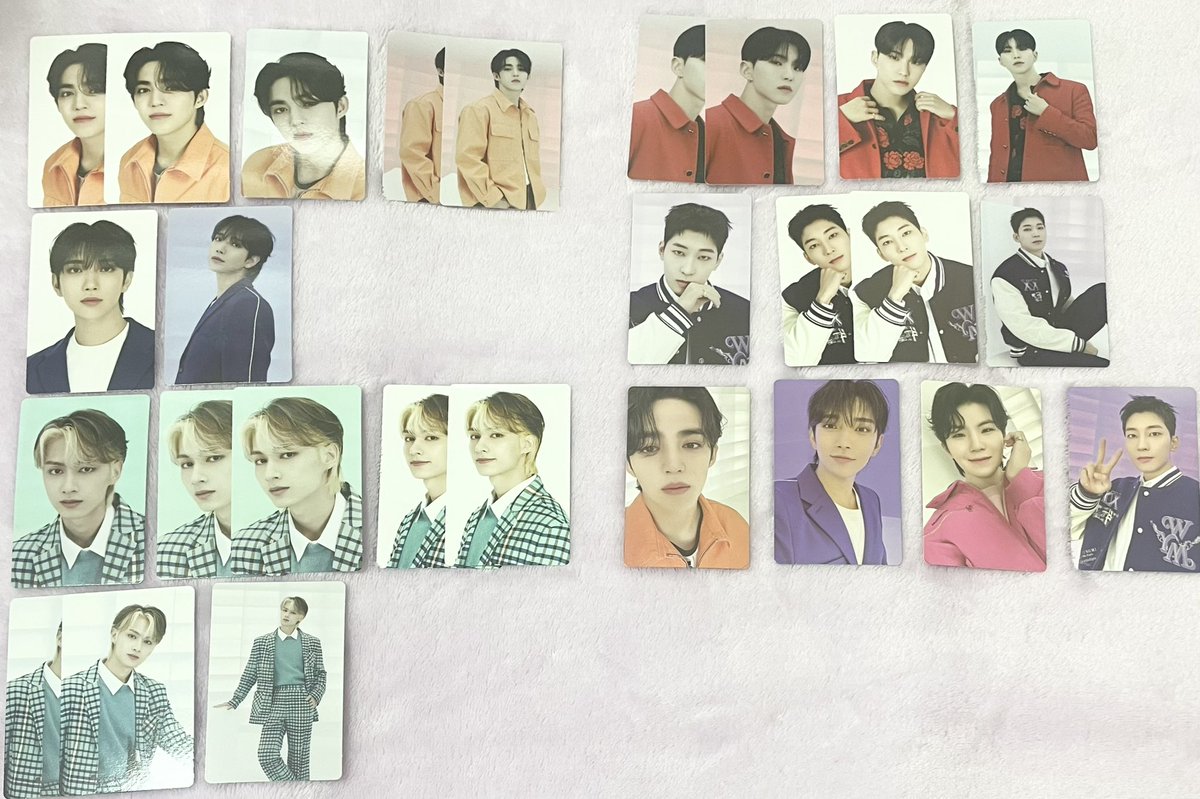 hanhaoney's tweet photo. seventeen svt セブチ follow ソウルコン トレカ 交換

譲✧ 画像参照
求✧ ジョンハンくん ミンハオくん

🎀＜🩷＜無印
✧ ジョンハンくん印付きのお取引はご不快でなければ、複数：1可 ✧
またジョンハンくんセルカは交換＋上乗せ可
お心あたりある方がいらっしゃいましたらお声掛けくださいませ； https://t.co/SVb2RvF4cL