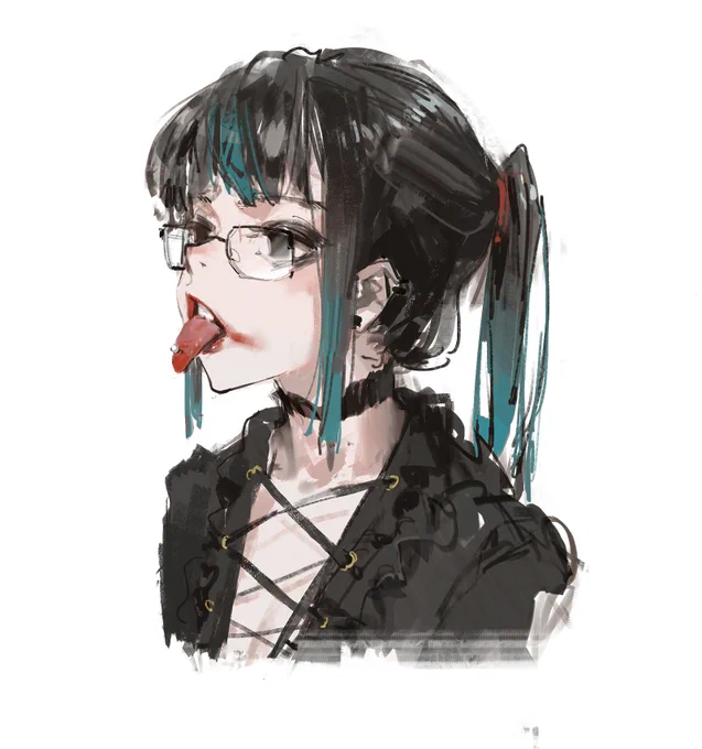goth/glasses