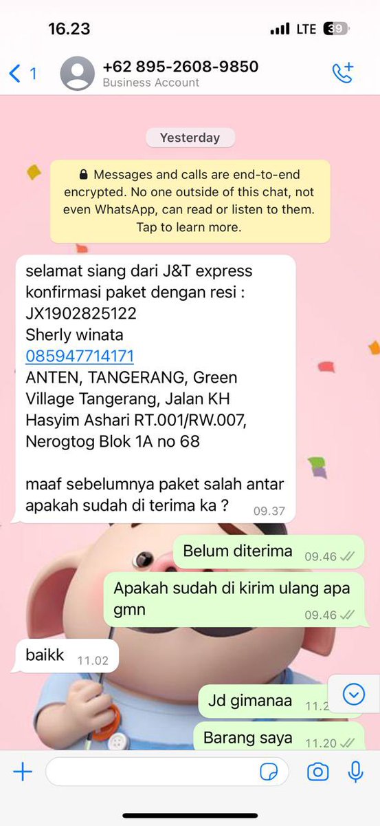 sherlypurple's tweet photo. @jntexpressid ini tolong dong barang saya ilang uda mau sebulan gak ada tanggung jawabnya banget! orang cari uang susah buat beli barang ini malah diilangin begitu aja gak ada kejelasan sampe skrg barang saya dimana . Sumpah serem banget ini jasa pengiriman https://t.co/dkVBbNnes0