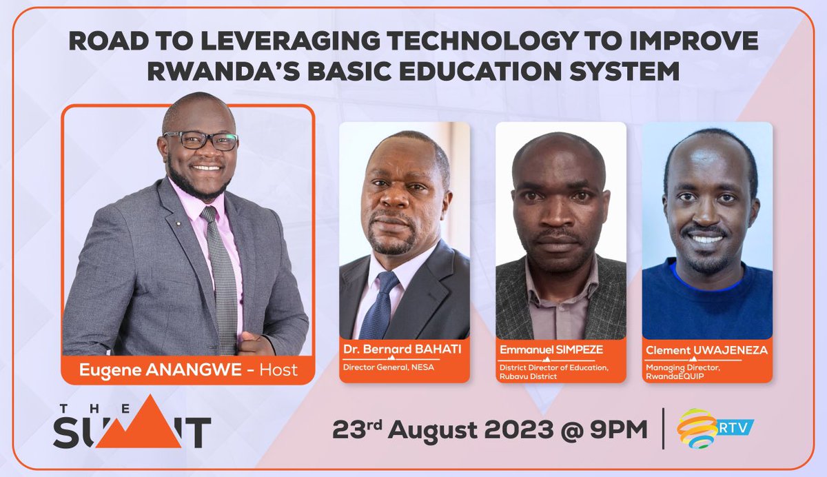 About last night on #TheSummitRW on <a href="/rbarwanda/">Rwanda Broadcasting Agency (RBA)</a>: We kicked off the important conversation on how Rwanda is leveraging on technology to deliver on a globally competitive basic education system; the opportunities and challenges. In case you missed we got you; tap this link now
