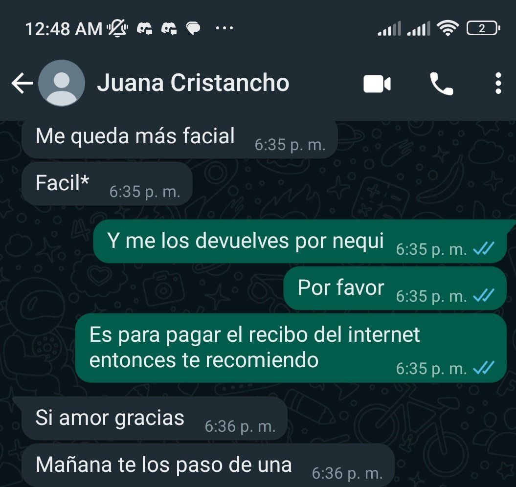 PinzonJerssonxd's tweet photo. Resumidas cuentas, me pidió plata prestada (no es mucho, lo sé, pero para ese tiempo no tenía trabajo y pues ustedes entenderán que cualquier peso vale mucho), que tenía que pagar supuestamente un recibo del agua que se la iban a cortar y bla bla bla, la víctima ñero https://t.co/M2RnugxgIc