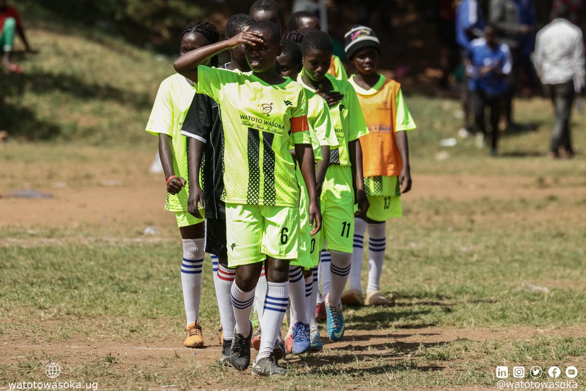 #TBT #GirlsFootball Habanomu Quality Academy girls' team make their way to the pitch as they prepared for the girls' finals at the Primary Schools' League finale. #FootballMadeInSlums