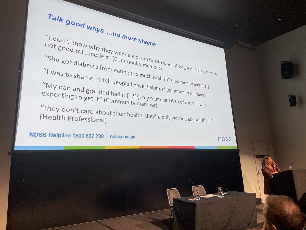 At #23adc Deanne Minniecon <a href="/DiabetesAus/">Diabetes Australia</a> presenting on the experiences of diabetes stigma among Indigenous people with diabetes - going fishing is not a leisure pursuit, it’s putting food on the table this week
#EndDiabetesStigma