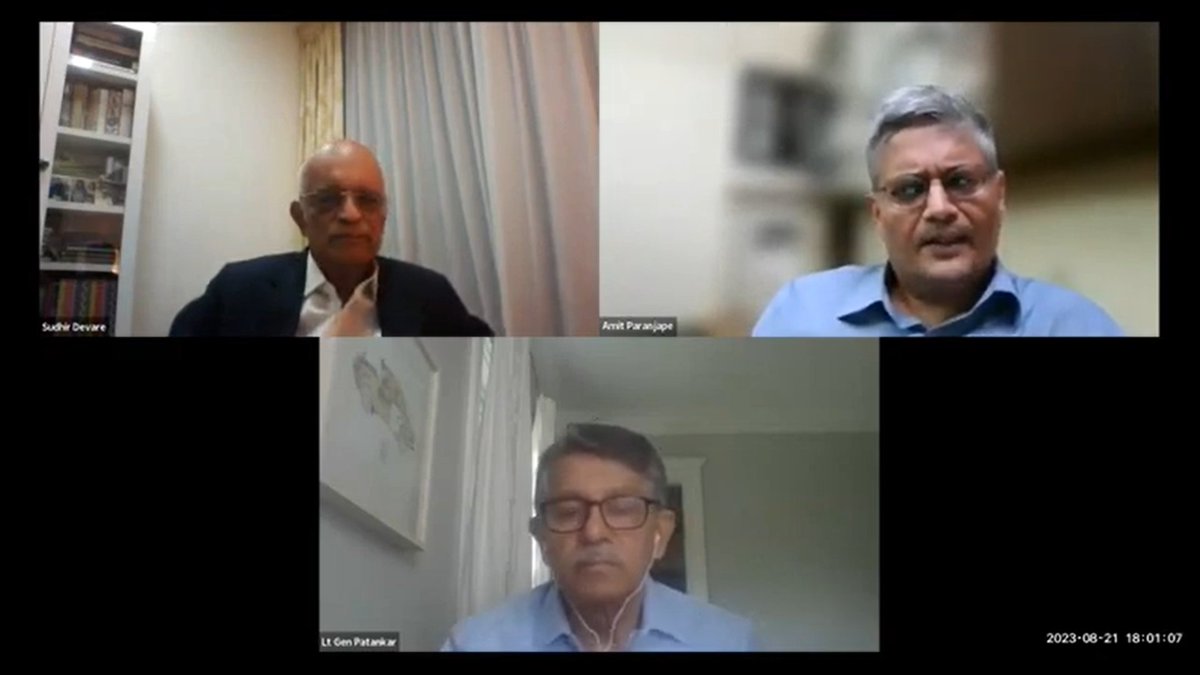 Insightful lecture (in #Marathi) by Ambassador Devare and additional comments by Gen. Patankar, about the Russia-Ukraine Conflict - at an online program hosted by @PuneIntCentre. I had the opportunity to moderate an interesting Q&A with the two experts. youtu.be/x5AokafMv3Y