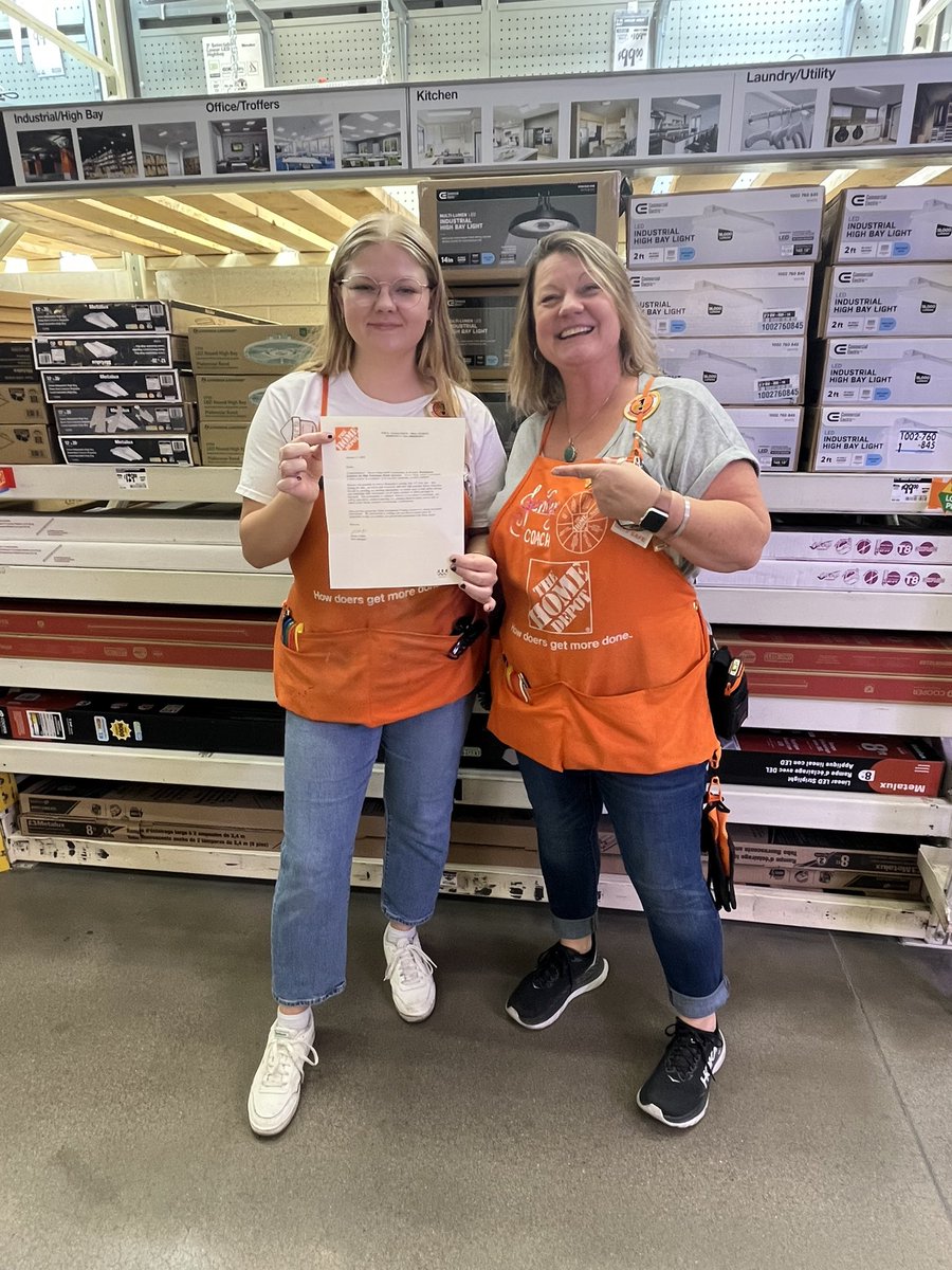 Celebrate good times, come on! Congratulations Jennifer on be an excellent addition to appliances. Congratulations Kailey on your acceptance letter to Hogwartz…I mean AD class😊. Great things at #0469- Country Club!@zeeepee