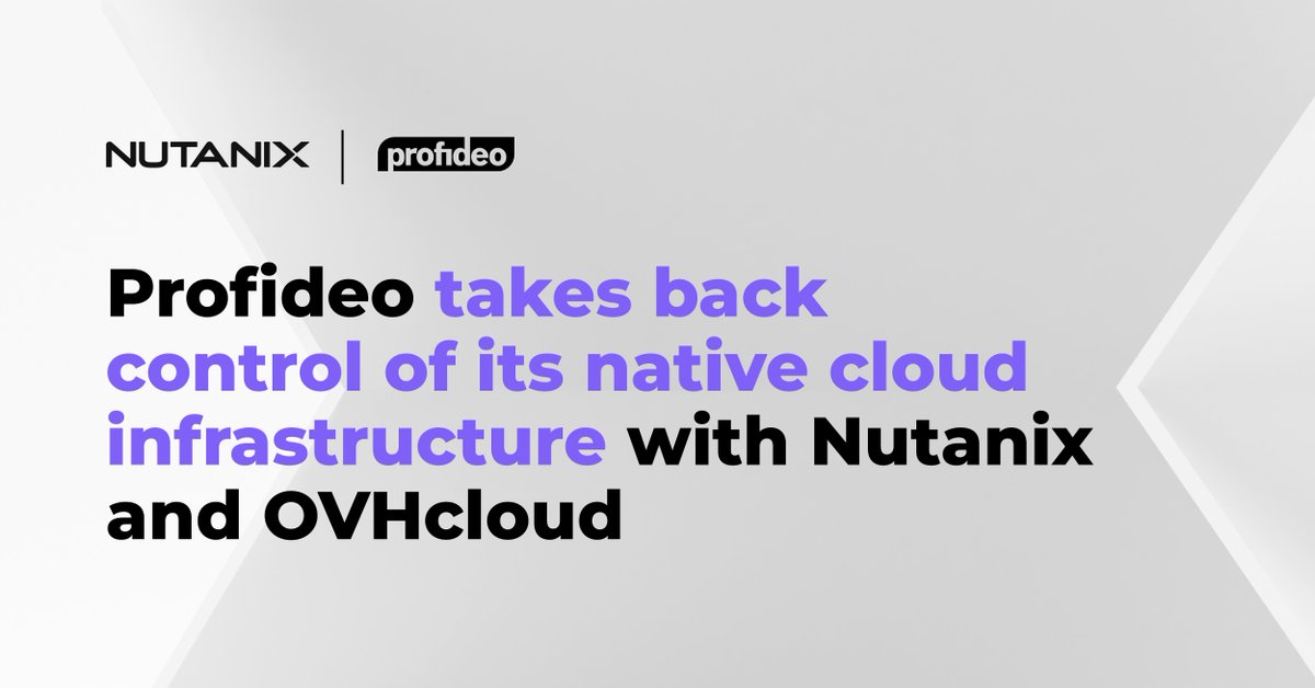 Edp4u's tweet photo. Benvenuto nella rivoluzione cloud-native! Scopri come @Profideo ha sbloccato una scalabilità senza pari, prestazioni senza pari e un'esperienza cliente eccezionale con #Nutanix: https://t.co/eopCjQg1Is #NutanixStories https://t.co/ZYtwo7Gy2F