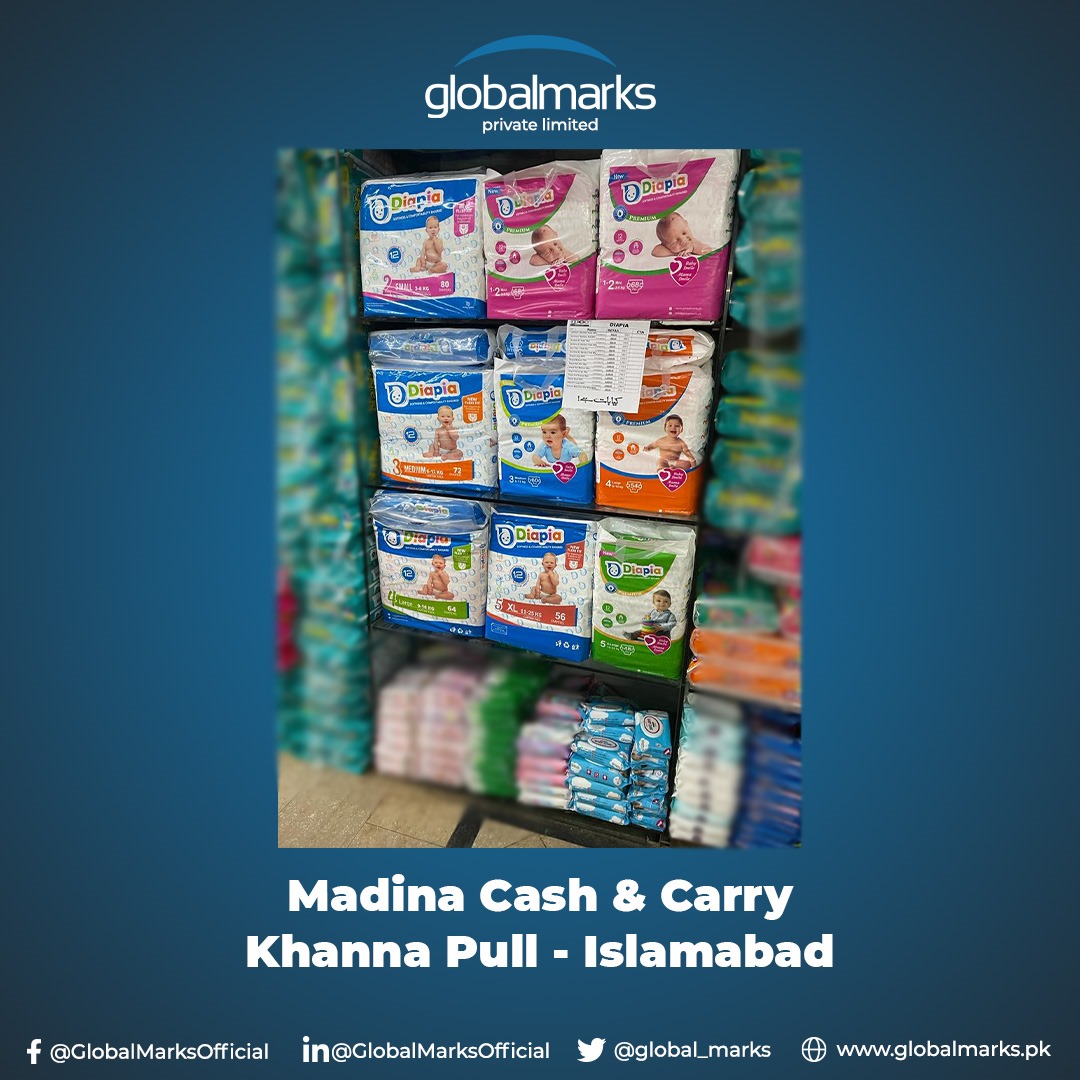 globalmarkspk's tweet photo. 🌟 Exciting News! Our Products Have Found a New Home at Madina Cash &amp; Carry, Khanna Pull, Islamabad! 🌟

#globalmarks #diapia #babycare #wetwipes #anytime #sanitarypads #mcc #madinacashandcarry #islamabad #excitingnews #announcement https://t.co/LIzYnkh7Zt