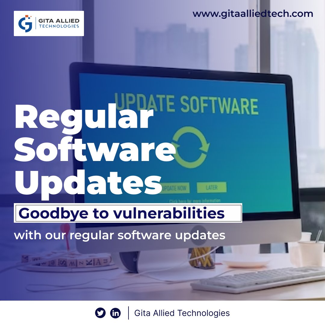 gitaalliedtech's tweet image. Keep your software up-to-date to access the latest features and security enhancements. Say goodbye to vulnerabilities and hello to enhanced performance!
#softwareupdate
#gitaalliedtechnologies