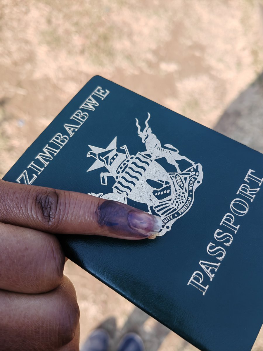 I drove 1 100km for this vote. Finally on 08:20, 24 August #TakaNoVoter

People still coming to vote, it's encouraging 💛💛💛

#ZimbabweForEveryone
#ZimElection2023