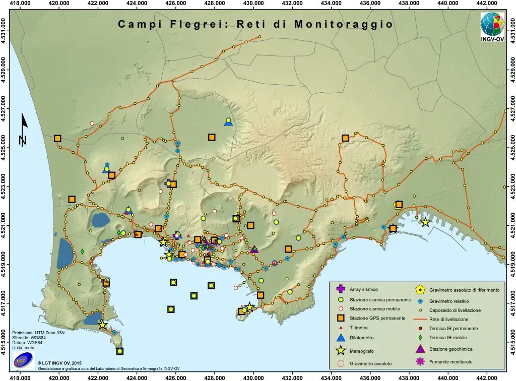 Ai Campi Flegrei dal 2005 è in atto un lento sollevamento del suolo che ha superato il metro nell’area del Rione Terra di Pozzuoli. Nelle ultime settimane si stanno inoltre verificando più spesso sciami sismici. Ne parliamo nel blog INGVvulcani. buff.ly/3YKmRTi