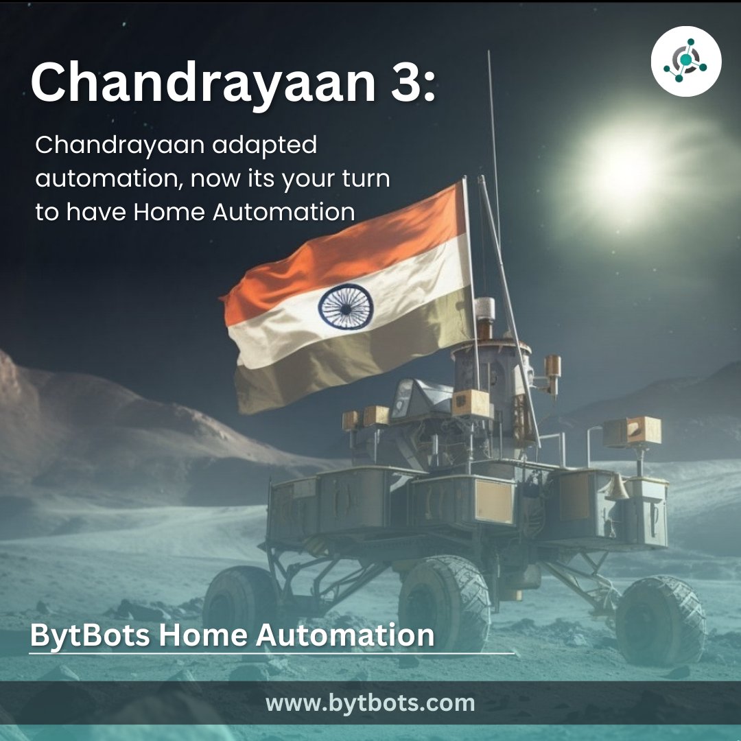 "🚀 Elevate Home Living to Lunar Levels with Chandrayaan-Inspired Automation! Explore Space-Age Comfort and Control, Bringing the Moon's Magic to Your Abode. 🏠🌕 

Do follow <a href="/bytbots/">BytBots</a> for more

#HomeAutomation #Chandrayaan3 #MoonMission #ISRO #LunarExploration #IndiaInSpace #Moon