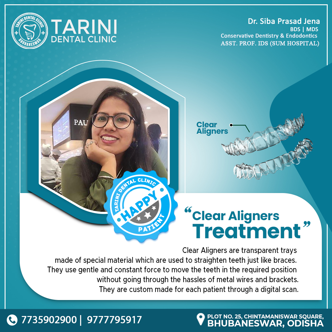 TariniClinic's tweet photo. It's time to align, shine, and show off that smile of yours. At Tarini Dental Clinic, our clear aligner treatment not only gives you straight teeth but also the confidence to flaunt them. 

For Appointment : 7735902900, 9777795917

#tarinidentalclinic #DentalClinicNearMe https://t.co/U6pVpZIRzo