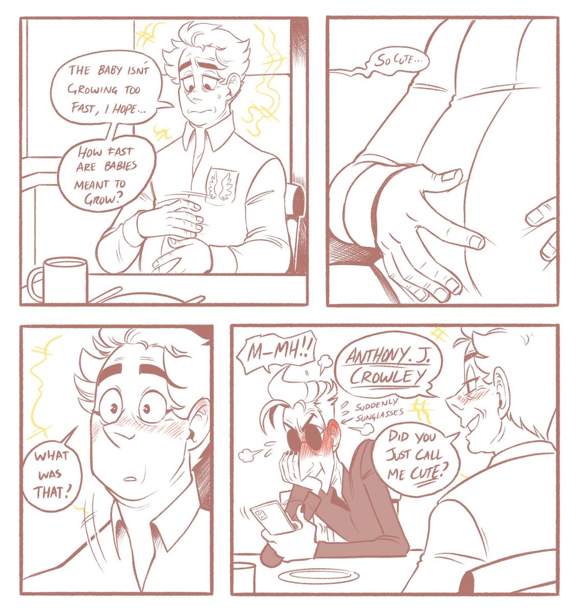 ineffablefamily's tweet photo. CW for entire comic: pregnancy, mature rating. GLOW Book one, pages 45-48 https://t.co/QakjuzzNu7