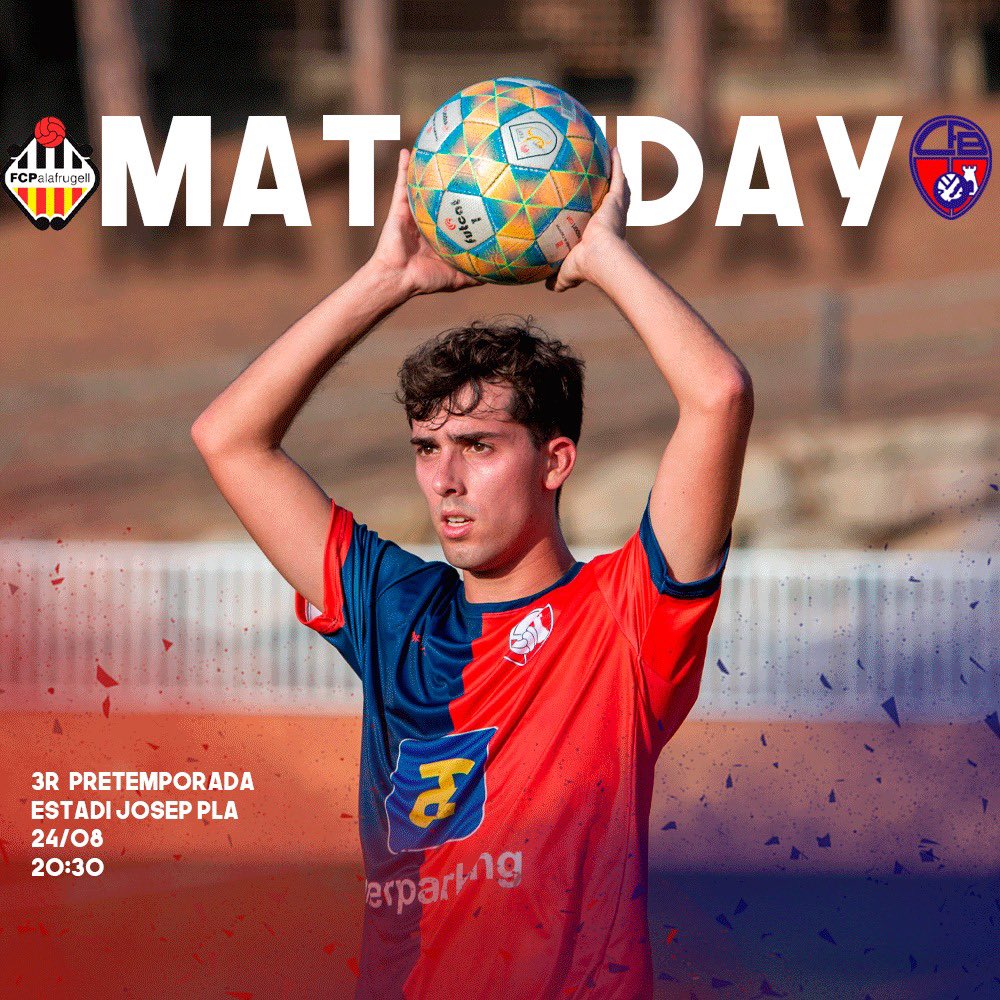 Avui a les 20:30h seguim amb la preparació i visitem l'estadi dels nostres veïns de Palafrugell! A gaudir d'un bon partit de futbol! 🔴🔴🔵⚽