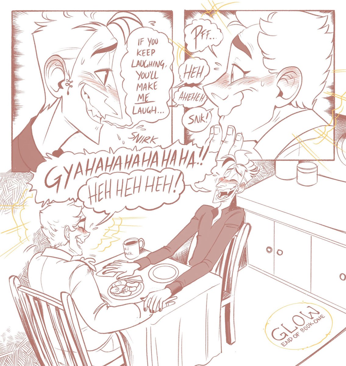 ineffablefamily's tweet photo. CW for entire comic: pregnancy, mature rating. GLOW Book one, pages 49-51 https://t.co/OiGkQ4fq2a