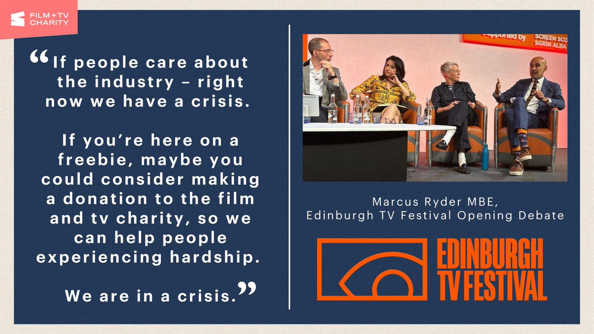 marcusryder's tweet photo. We are an industry built on creativity. 
We are our brothers’ (&amp; sisters’) keepers, and right now some of our family are hurting.
Please donate to the @FilmTVCharity who can give immediate support and relief to film &amp; TV workers facing immediate hardship. https://t.co/SbXd3bomGp https://t.co/tmTwWdspwS