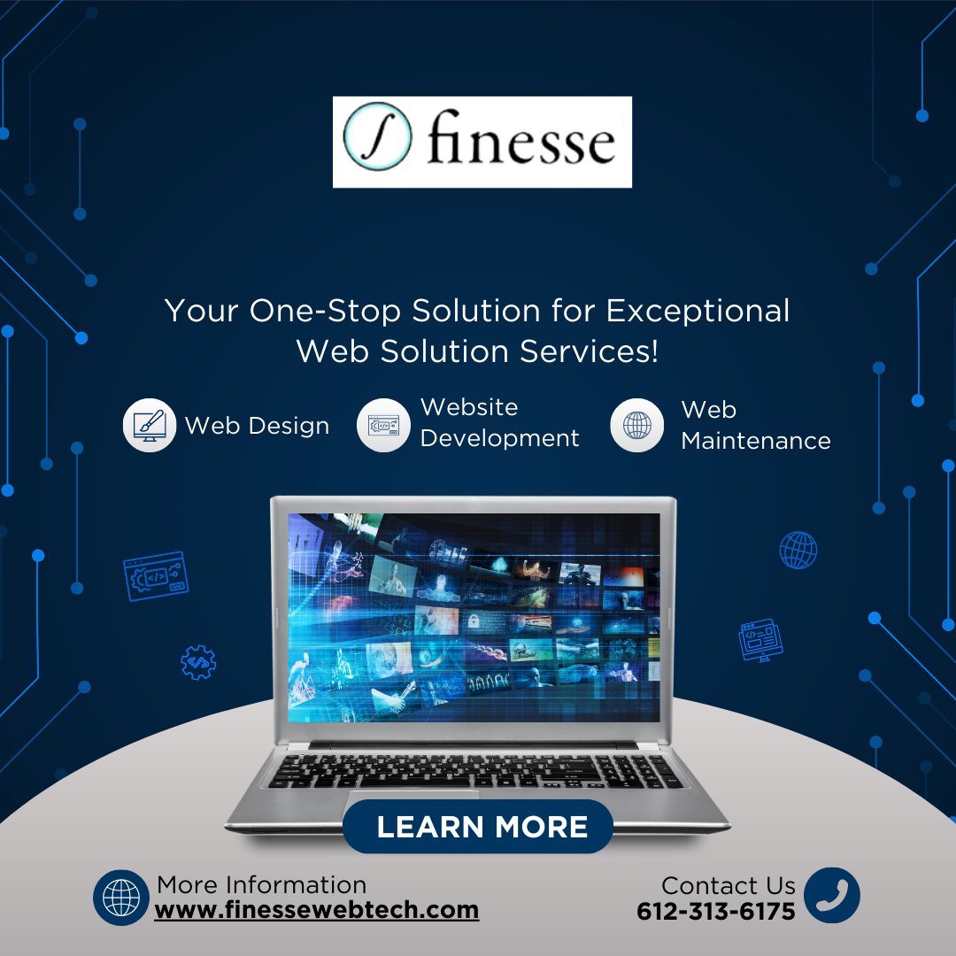 FinesseWebTech's tweet image. Elevate your online presence with our website solution!
finessewebtech.com
#finessewebtech #finessewebtechpatna #websolutions #WebsiteDevelopment  #WebsiteBuilder  #WebSolutionProvider #appdevelopment #webdesign