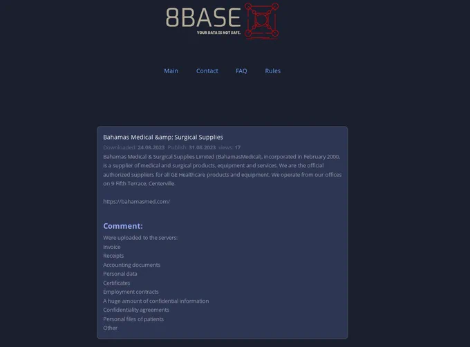 8Base fidye yazılımı grubu