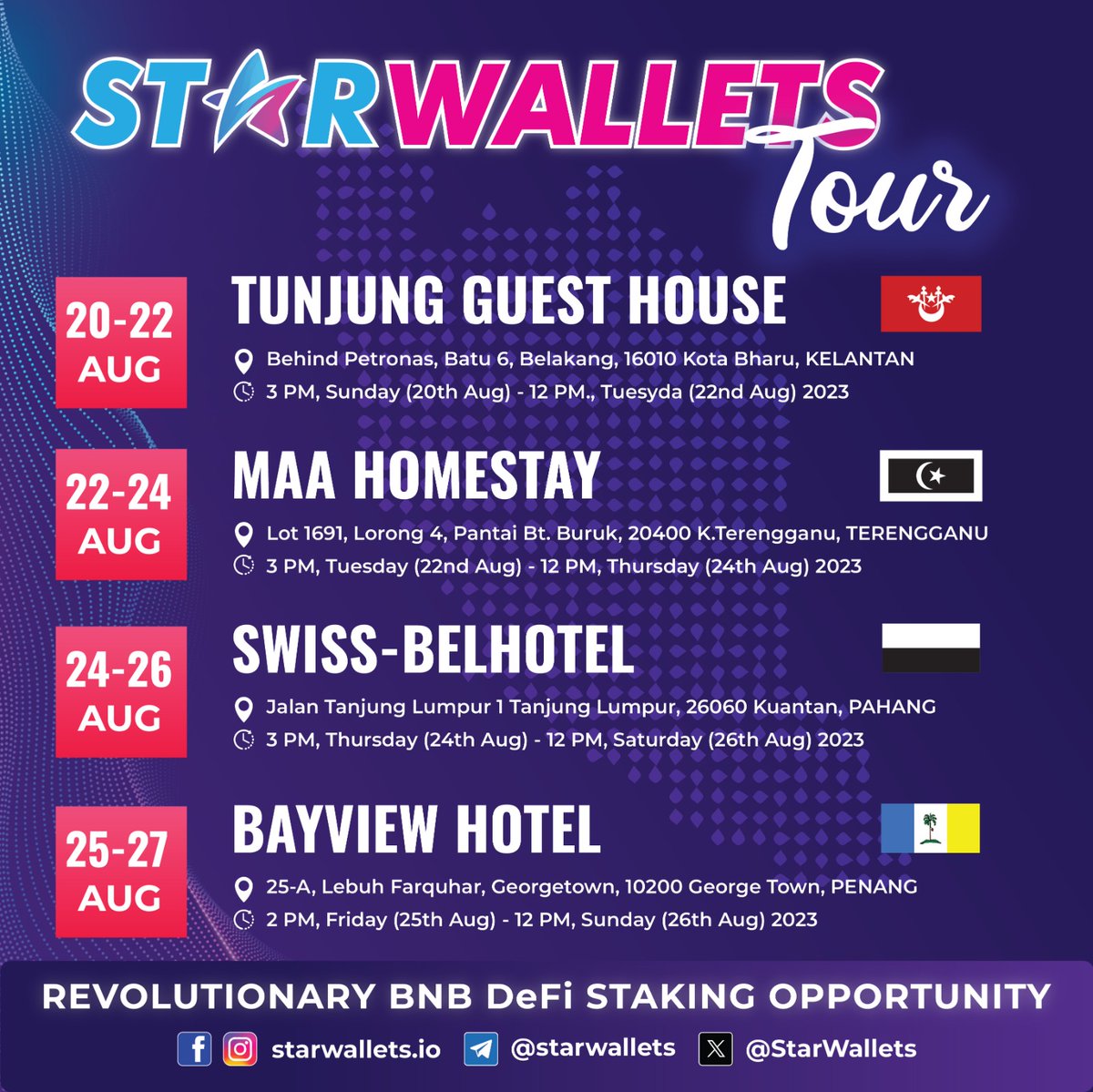 StarWallets's tweet photo. ๐ฆ๐๐ฎ๐ฟ๐ช๐ฎ๐น๐น๐ฒ๐๐' ๐ ๐ฎ๐น๐ฎ๐๐๐ถ๐ฎ๐ป ๐ง๐ผ๐๐ฟ ๐๐๐ด๐๐๐ ๐ฎ๐ฌ๐ฎ๐ฏ.
Don't miss out on your chance to uncover the Revolutionary Crypto Staking Protocol that's already generating ๐ข๐๐ก๐ก๐๐ค๐ฃ๐จ for everyday users around the world!
#StarWallets #BNB4NextBull #staking https://t.co/rm7F59KQDo