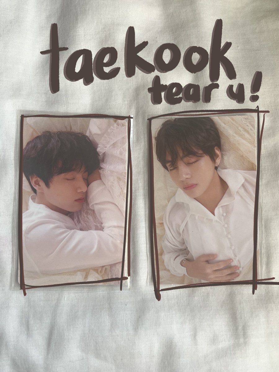 buncartz's tweet photo. wts lfb ph 
☁️ taehyung jungkook ly tear u 
400 php each 
— mint condi ! gcash , maya , ggx
dms r open :]

t. taekook vkook pc tulog love yourself ver rpc photocard bts bangtan https://t.co/bdrcrnHBvB