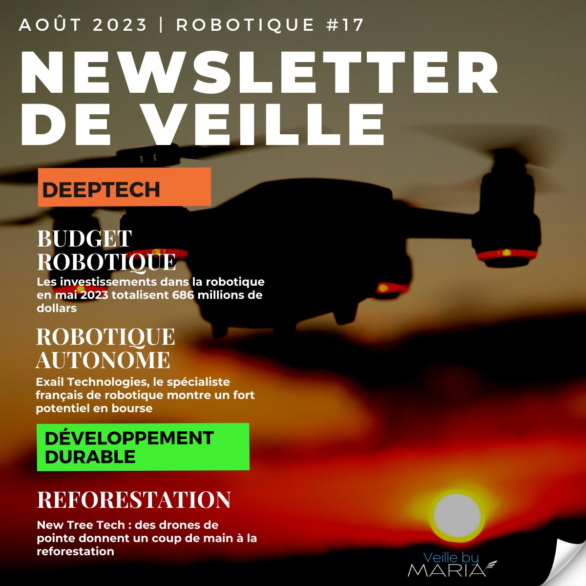 ConseilMaria's tweet photo. Cette semaine, la #veille by MARIA vous partage sa sélection d'actualités #deeptech et #développementdurable du secteur de la #robotique

Accédez gratuitement à la version intégrale de notre newsletter mensuelle 👉🏻 https://t.co/XCCv6GFoZI https://t.co/qOFbcj8YqJ