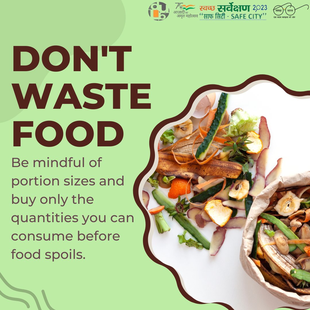 👉 𝗗𝗢𝗡'𝗧 𝗪𝗔𝗦𝗧𝗘 𝗙𝗢𝗢𝗗🍜

𝘉𝘦 𝘮𝘪𝘯𝘥𝘧𝘶𝘭 𝘰𝘧 𝘱𝘰𝘳𝘵𝘪𝘰𝘯 𝘴𝘪𝘻𝘦𝘴 𝘢𝘯𝘥 𝘣𝘶𝘺 𝘰𝘯𝘭𝘺 𝘵𝘩𝘦 𝘲𝘶𝘢𝘯𝘵𝘪𝘵𝘪𝘦𝘴 𝘺𝘰𝘶 𝘤𝘢𝘯 𝘤𝘰𝘯𝘴𝘶𝘮𝘦 𝘣𝘦𝘧𝘰𝘳𝘦🍜 𝘧𝘰𝘰𝘥 𝘴𝘱𝘰𝘪𝘭𝘴.

#dulbharyana #urbanlocalbodies #food #wastefood #consume #waste