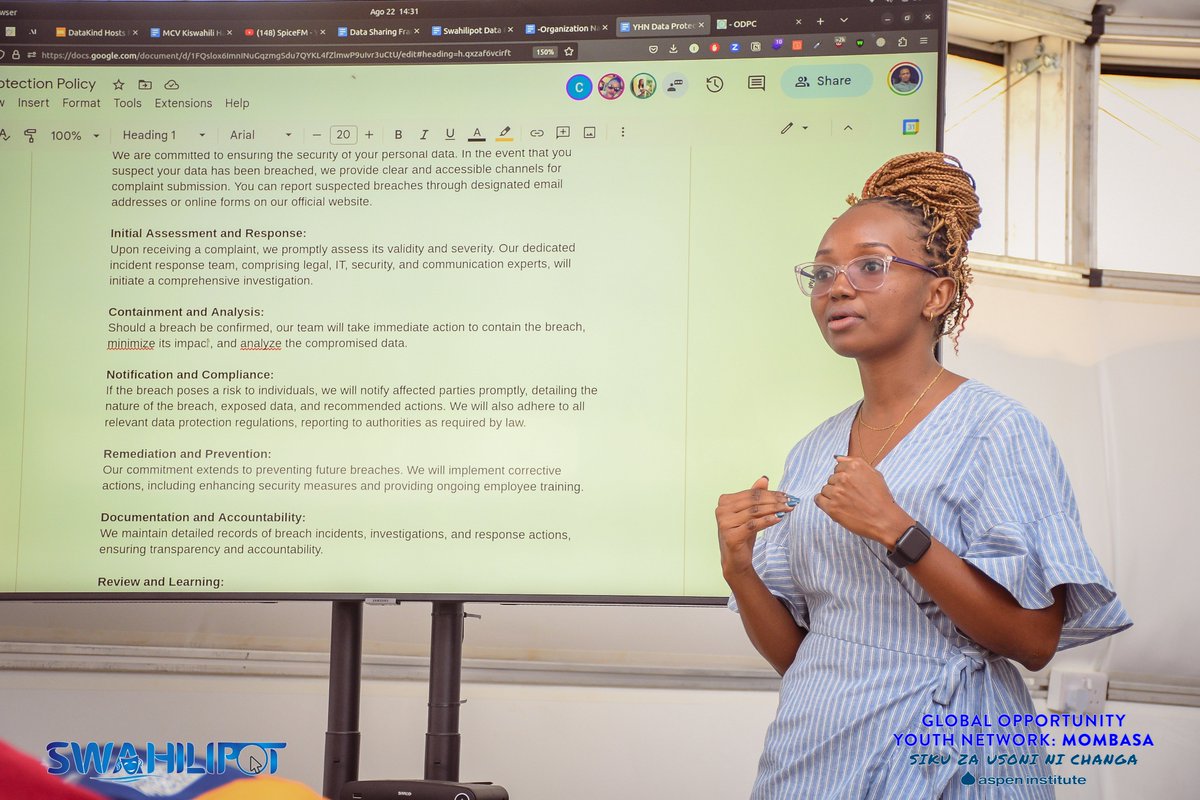 💥🔒 Unleashing Data Power! 💡💪 We are a part of a  sparked  data  protection revolution in a mind-blowing workshop for Youth Hub  Network members. 🚀🌐 Get ready to armor up in the digital age – we're  turning data into our superpower for a safer, smarter Mombasa 🌍🔐