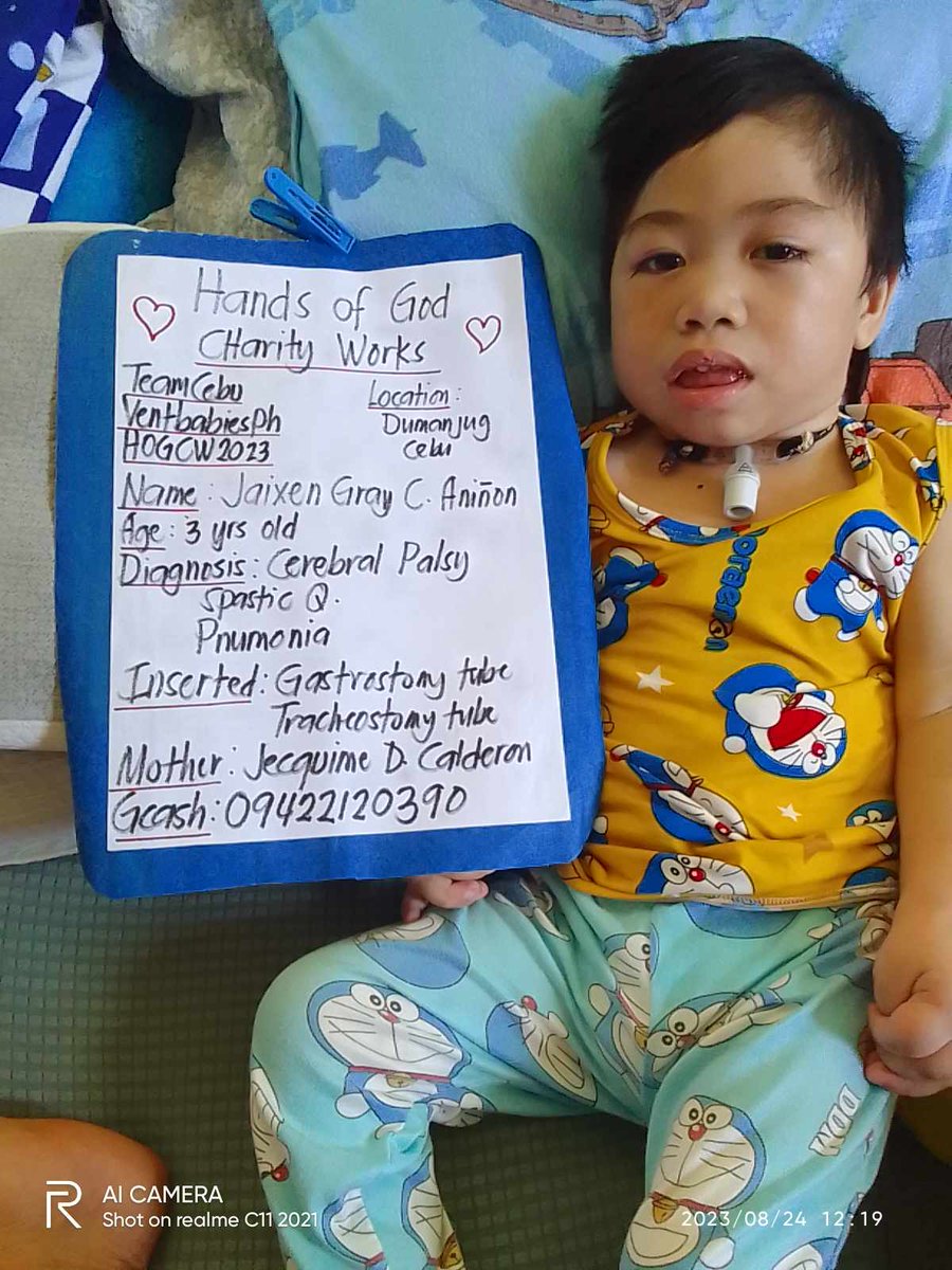 BethHogcw's tweet photo. Pangkabuhayan Start up For tracheostomy warrior from Cebu...
Helping  parents for their childs need for Sarisari store business
Warrior Jaixen Gray

#HandsofGodcharity
#VentbabiesPh
#HopeforVentBabies
#EarthAngelHelpingHands
#CharityBlessings #donation https://t.co/V6n8PK5QQo