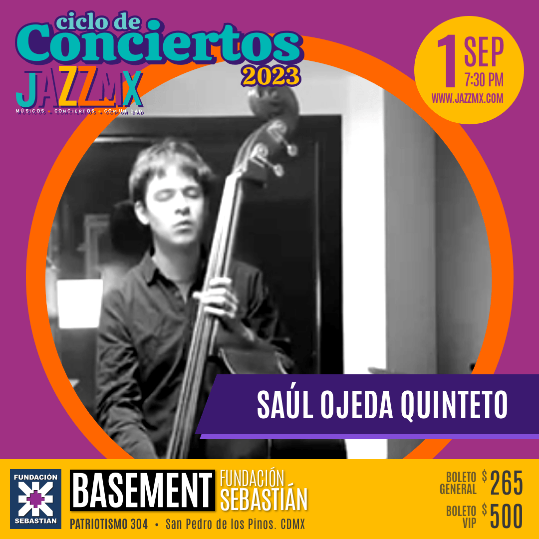 El 1 de septiembre será *#ViernesdeJazzMx*. Este proyecto esta formado por:
Jacob Wick - trompeta
Santiago Von - Sax Alto
Mariana Sanchez - Cello
Alonso Umaña - Batería
Saúl Ojeda - Contrabajo
Puedes encontrar tus boletos en jazzmx.com o mándanos un mensaje.