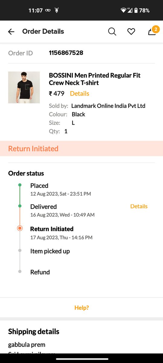 Prem79815679's tweet photo. @Lifestyle_Store worst online experience from lifestyle never buy anything from lifestyle online I have ordered 2 tshirts from it i received them in inappropriate sizes I have ordered for L size i recieved one in M and other one in XL an they are not being returned till now https://t.co/BFboqCBYsS