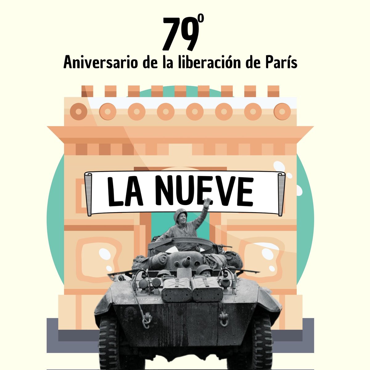 Hoy, en el 79 Aniversario de la liberación de París, recordamos a La Nueve. Esta unidad formada por españoles tuvo un papel clave en el desenlace de la II Guerra Mundial, trascendental para alcanzar la Europa libre y democrática que somos hoy. #MemoriaEsDemocracia