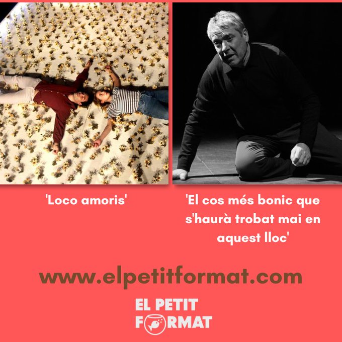 Olotuit's tweet photo. 🟠"Loco amoris", amb Pablo Macho i Emma Arquillué, i "El cos més bonic que s'haurà trobat mai en aquest lloc", amb Pere Arquillué, dues de les obres que formen part @elpetitformat 2023.

🟠Ben aviat entrades a la venda 👉https://t.co/ura8GhbPyq
#Olot #petitformat https://t.co/p6SWJkCtGA