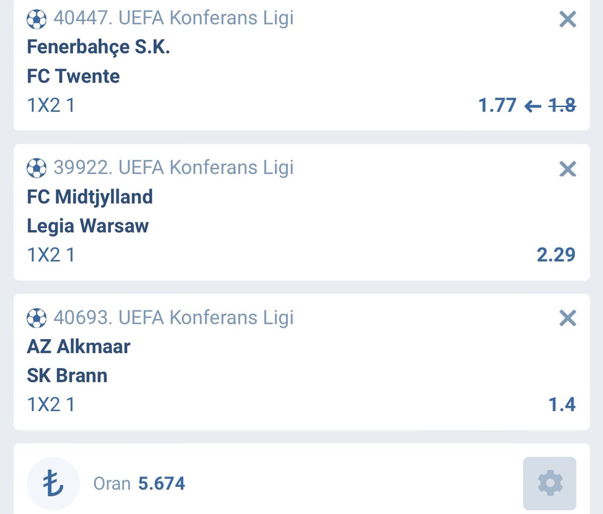 Günün kuponu - Oran: 5.674

Bol şanslar ✌️

Link : bit.ly/3bvajuK