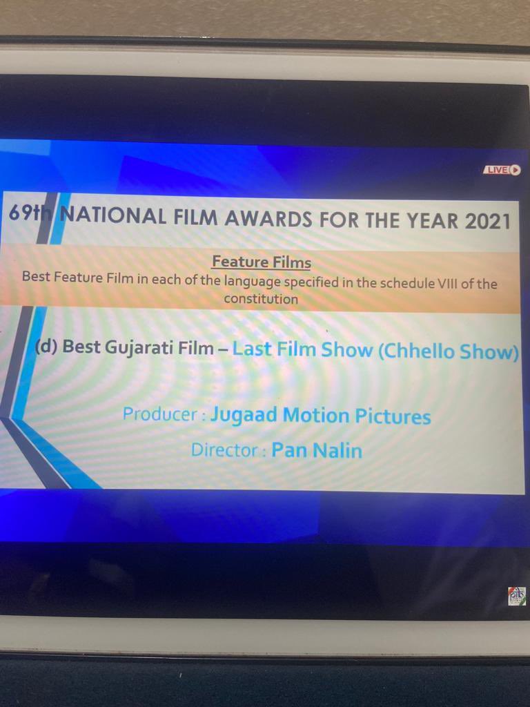 niilampaanchal's tweet photo. Congratulations sir @PanNalin & entire team of Chhello show..
Best Gujarati feature film chhello show
Best child artist Bhavin Rabari
#69thNationalAwards #chelloshow #LastFilmShow https://t.co/6qANpKwGpG