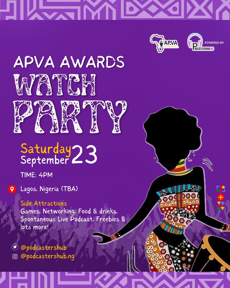 PodcastersHub's tweet photo. Hey #podstars
It's a good time to share this with you all.
Join this Watch Party by filling this form.
https://t.co/ctOlH94tVD
You don't want to miss out on this as it's gonna be exceptional.
#podcasting #podcaster #podcast #watchparty #lagos https://t.co/2TcKgpoG0R