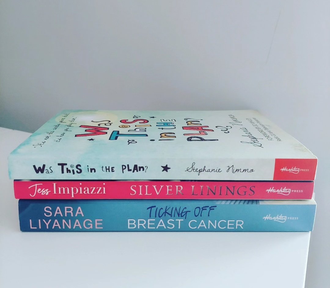 On Thursdays we read memoirs! . Was This In The Plan by @stephnimmo . Silver Linings by @jess_impiazzi . Ticking off Breast Cancer by @Tickoffcancer