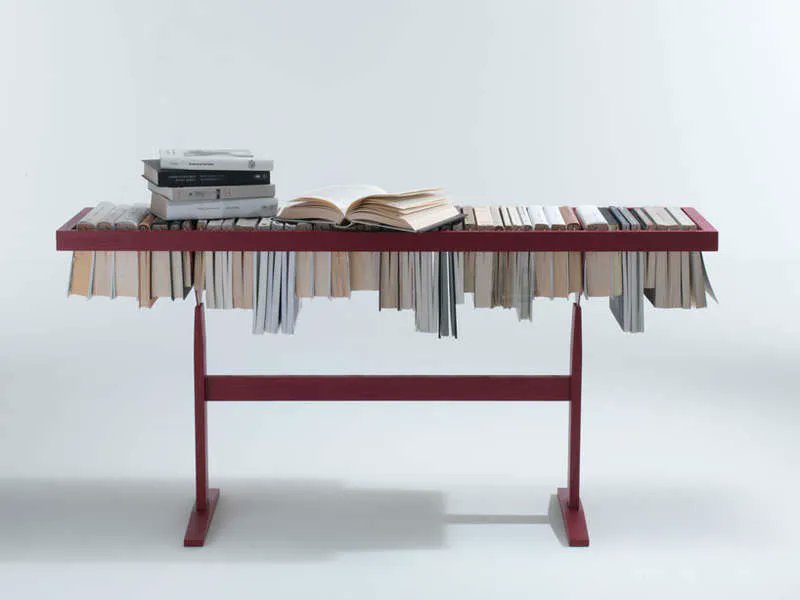 designdocument's tweet image. &quot;Raw Edges&quot; Inverted Bookshelf by Booken 📖