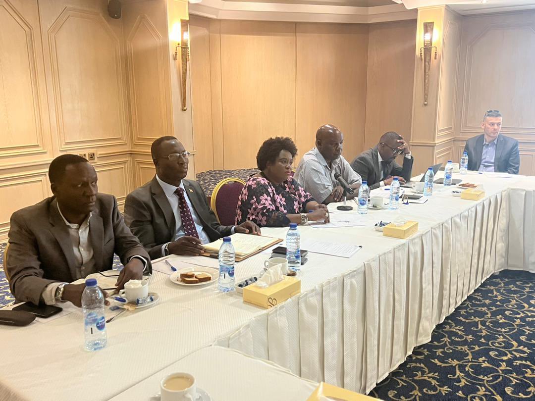 This morning, the Hon. Minister of Gender, Labour and Social Development chaired a meeting between the Ugandan delegation and the Recruiting Agents Association (RAA) of Jordan. @BettyAmongiMP @IOM_Uganda @UgandaMFA @AggreyKibenge