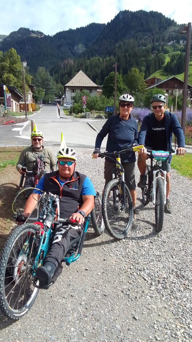 handiventure's tweet photo. Un été #handisport en #Chablais avec @handiventure : retour en photos sur quelques sorties vélo tout terrain pour tous #handbike #trike #ftt #vtt #inclusif #handivalide #sportpourtous #Thonon #LaChapelledabondance @auvergnerhalpes  @Dep_74 #FondationCera #BirrauxMedical https://t.co/bXRwvE9dCh