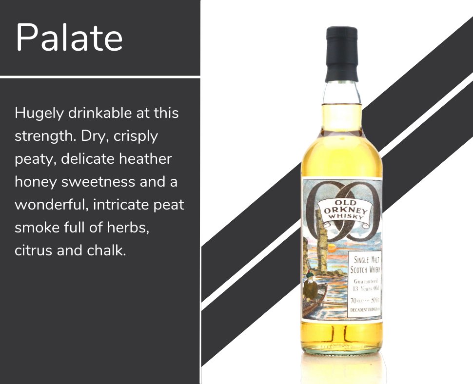 We bottled our first Old Orkney at 50% to give a properly balanced, accessible and clear impression of this whisky’s beautiful and evocative Orcadian peaty and coastal character.   

#DecadentDrinks #OldOrkney #orkneywhisky #loveislandwhisky #loveorkneywhisky #lovepeat #whisky