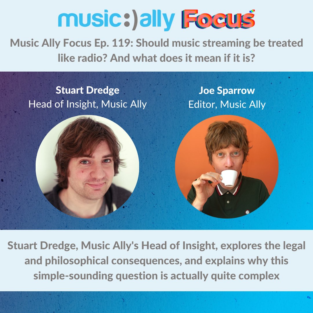 Is music streaming becoming the new radio? Join Music Ally's Stuart Dredge and Editor Joe Sparrow as they discuss the future of streaming and its parallels with radio. Click the link below to listen:

musically.lnk.to/mapodTW

#FocusPodcast  #musically #musicnews #readmore