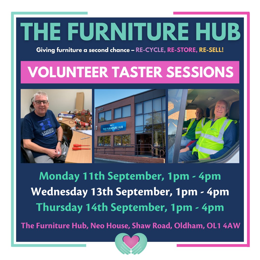KershawsHospice's tweet photo. Our Furniture Hub is looking for Volunteers to support in a range of roles.
 
You are very welcome to pop in for a look around before you submit an application, or if you fancy giving the role a try first, you could attend one of our taster sessions in September. https://t.co/08khQby8QG