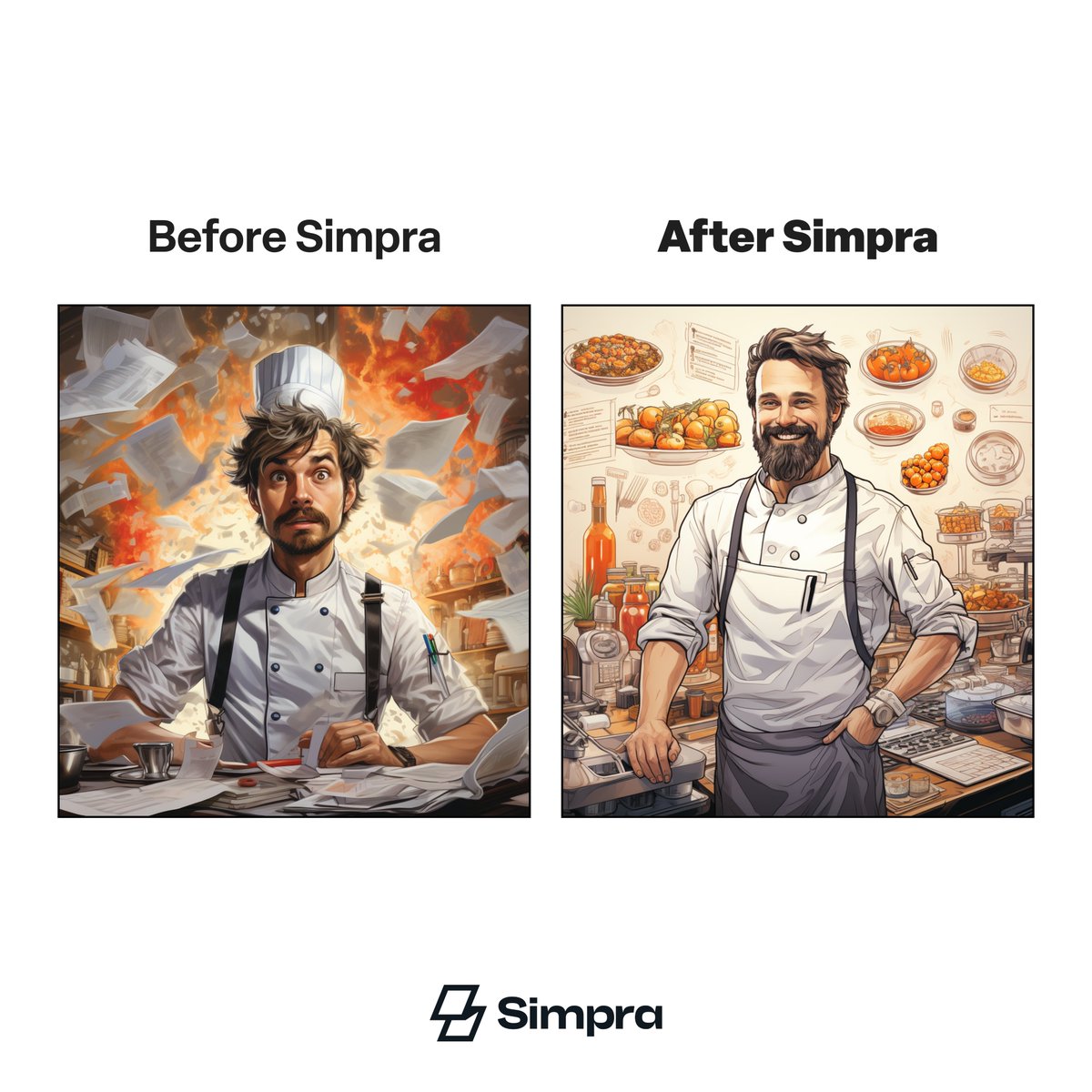 Experience a sense of relief in your kitchen with Simpra, as you effortlessly deliver your delectable meals to customers in the quickest manner imaginable.