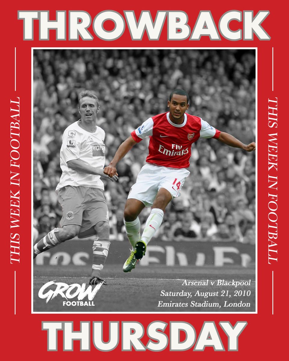 GrowFootball's tweet photo. #ThisWeekInFootball we revisit @theowalcott’s first @premierleague hat-trick for @Arsenal against #Blackpool in 2010 ⏮️👀
Improve your shooting today with the FREE Grow Football app ⚽️📲
#GrowYourGame
#Football #Soccer #Futbol #Training #TBT #Throwback #ThrowbackThursday #FootballFlashback #Shooting #Goal #HatTrick #Skills #Drills #Tricks #FootballTraining #SoccerTraining #FootballSkills #SoccerSkills #FootballDrills #SoccerDrills #Arsenal #Winger #TheoWalcott #Walcott #England #London #PremierLeague #FPL #FIFA #EAFC24