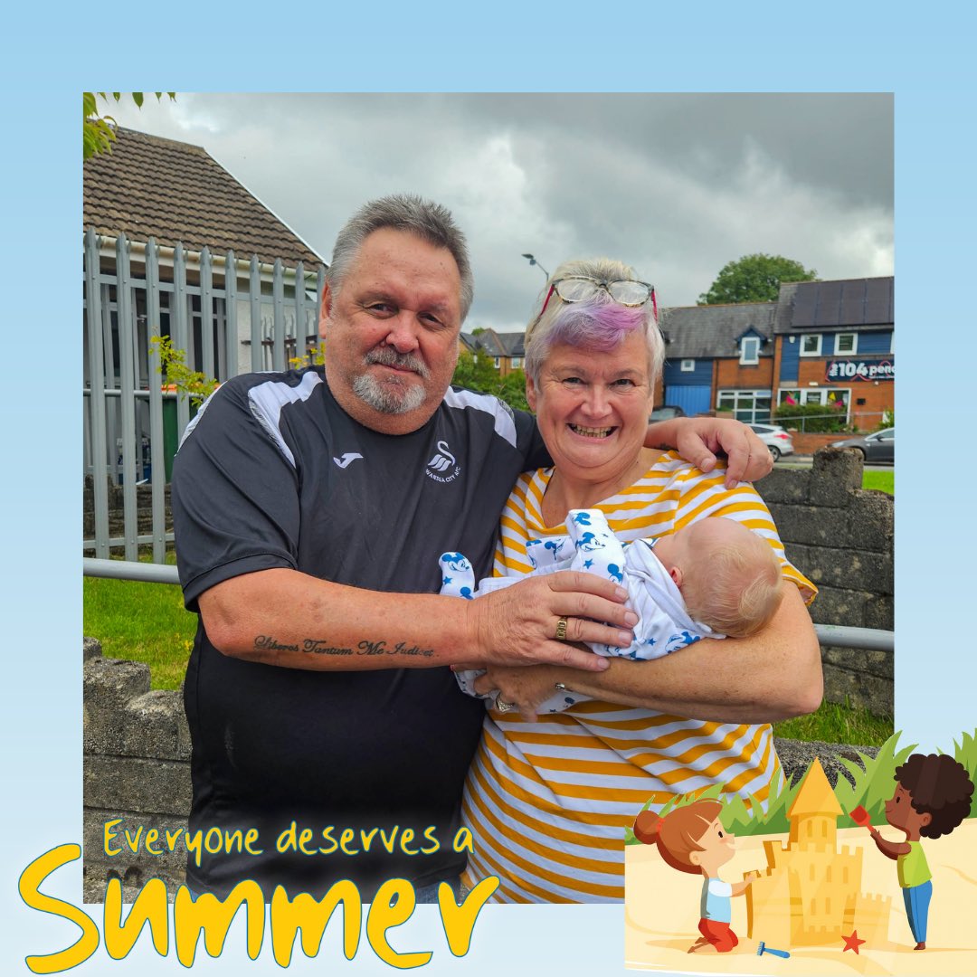 Lovely morning out and about donating packed lunches 🥪 as part of #EveryoneDeservesASummer to Blaenymaes Drop in Centre and @FreedomSwansea Morriston 🏊‍♀️ Made even better when you get a cuddle out of it! 👶