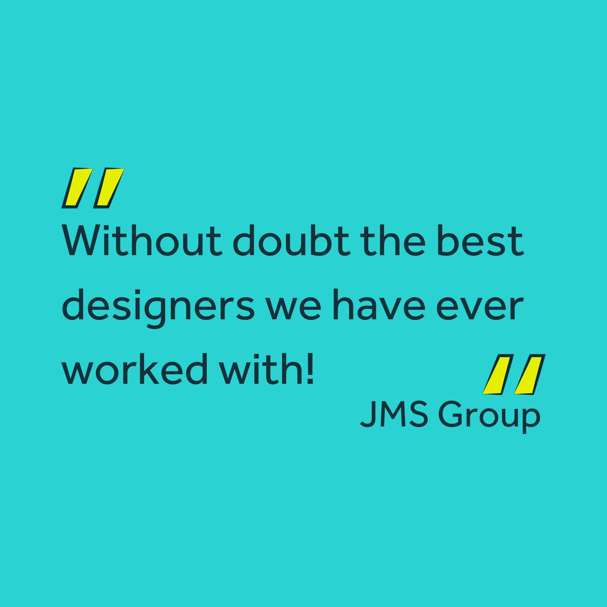 designjd's tweet photo. Difficult to get higher praise than this! Thanks JMS Group!

#feedback #design #designers https://t.co/002Me119Jq