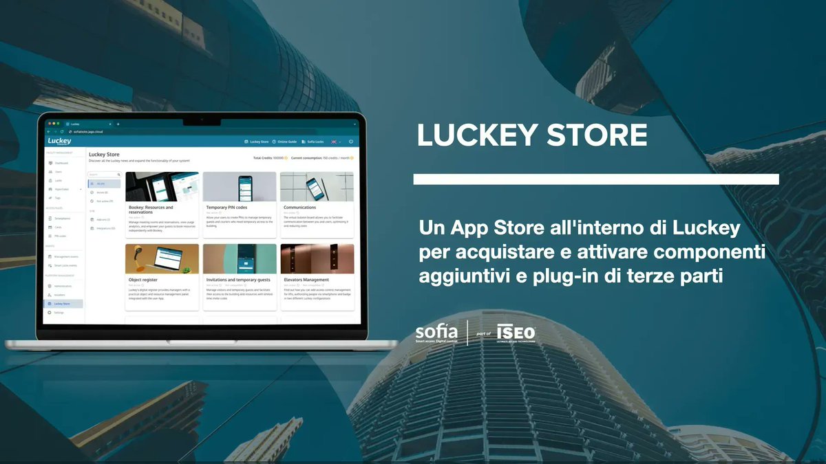 IL LUCKEY STORE É ONLINE!
Pronto a portare il tuo sistema Luckey al livello successivo? Sofia part of ISEO ha appena lanciato il nuovo Luckey Store!
Eleva la tua esperienza con personalizzazioni e servizi su misura per te! buff.ly/45dWKGz

#Luckeystore #technology