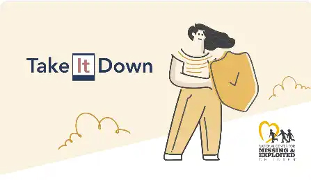 Some youths share concerning images with their significant others, only to later find those images have made their way to the internet. This can be devastating and stressful, but our partners @MissingKids have some helpful resources. #TakeItDown

takeitdown.ncmec.org