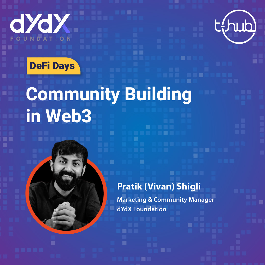 THubHyd's tweet photo. Learn about growing a #Web3 community from @dYdXFoundation — a leader in decentralised governance & #cryptofinancial products.
Delve into its elements, #persona matching, funnel, vertical-specific designing, and more.
Stream: https://t.co/0xvnoNf75r
#InnovateWithTHub #DeFiDays https://t.co/gFhE8lQQVp