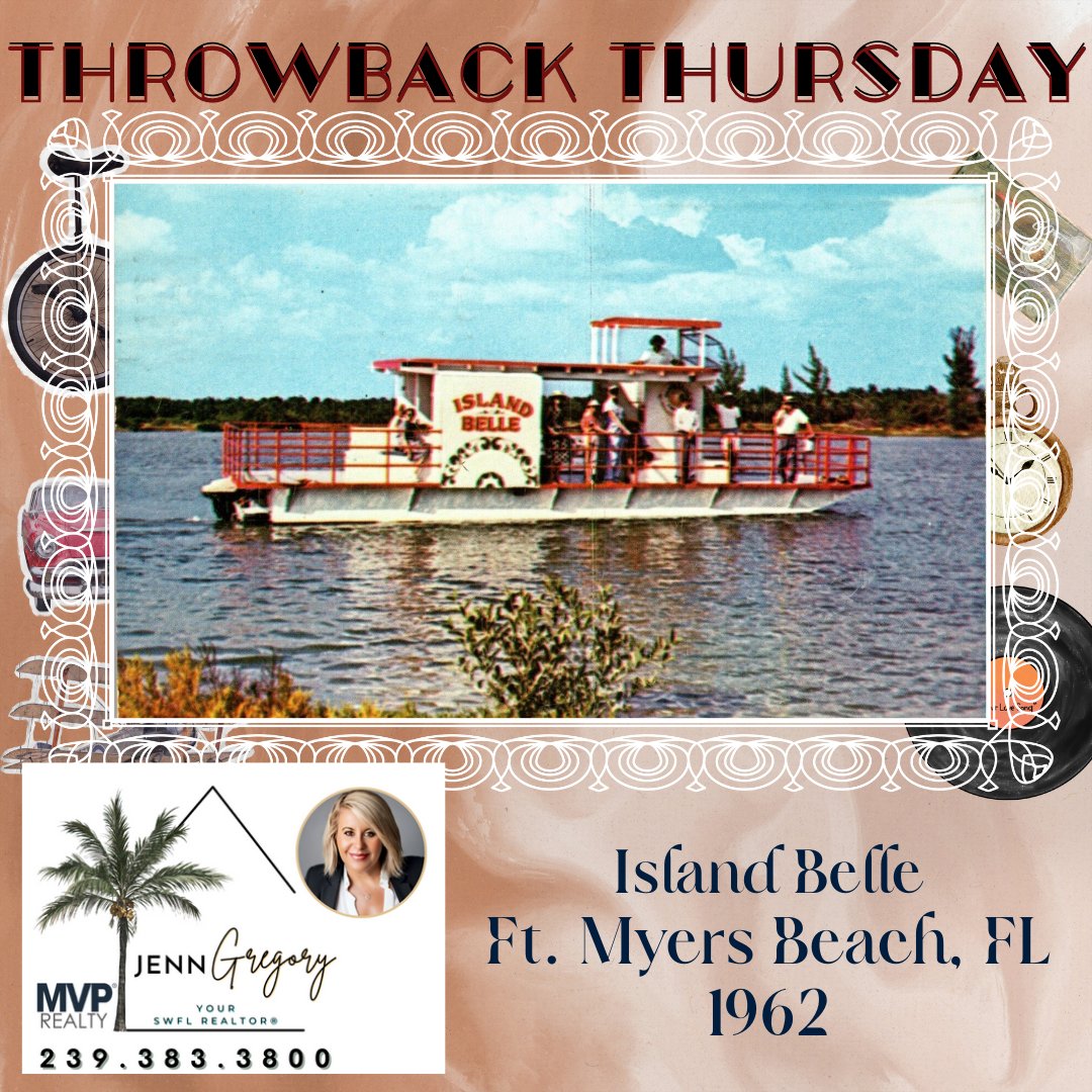 FLRealtorJenn's tweet photo. The Island Belle was located in Ft. Myers Beach on Pearl Street at the Bay, Beach Boat Haven.  Available for fishing, shelling and mangrove tours.
#throwbackthursday #tbt #fmb #floridarealtorjenn #yourfloridarealtor #bonitaspringsrealtor #naplesrealtor #swflrealtor #napleshomes https://t.co/w1RJypH2w4